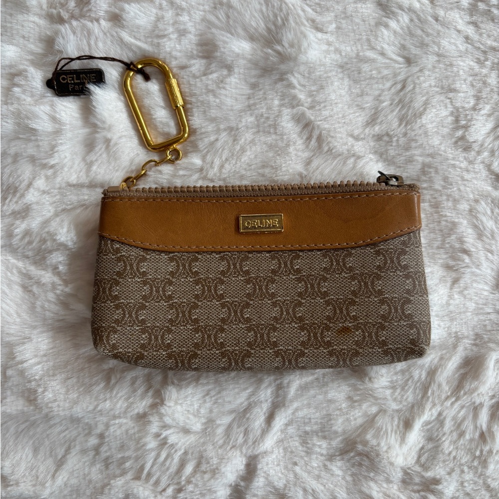 Vintage Celine Brown Monogram Coin Purse